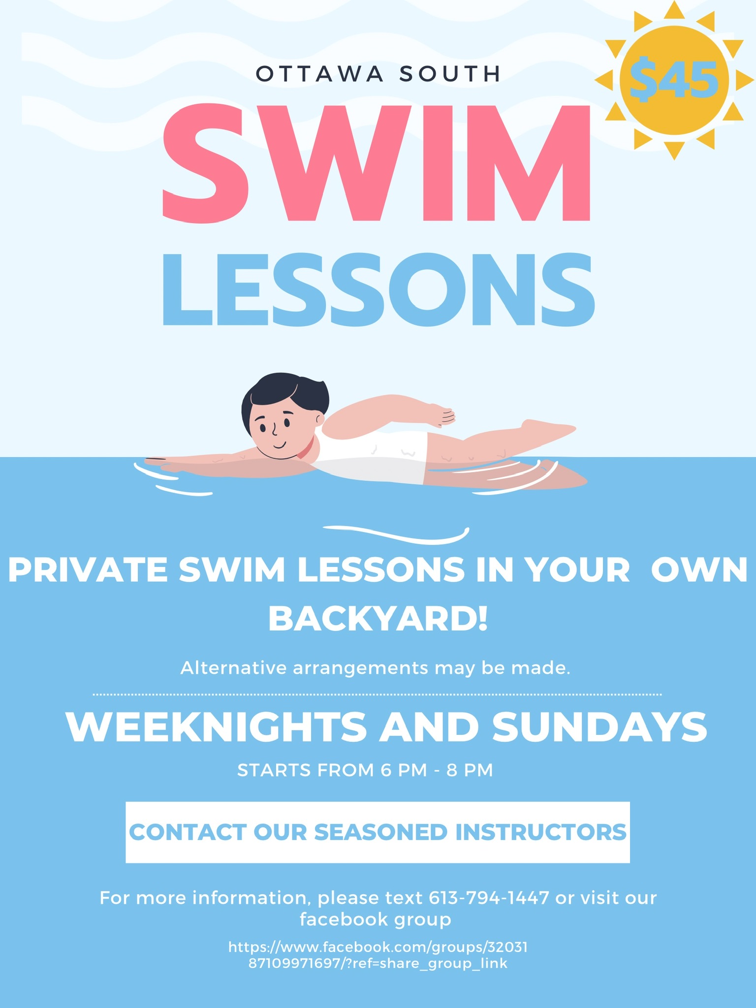 Ottawa South Swim Lessons Greely Community Association
